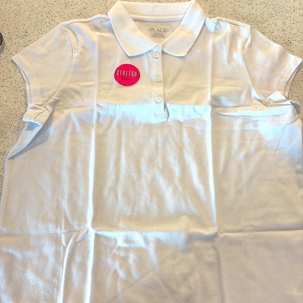 Children’s Place White Uniform Polo (16/XXL- I have two)